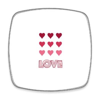 Love - Magnet carré - blanc - Devant