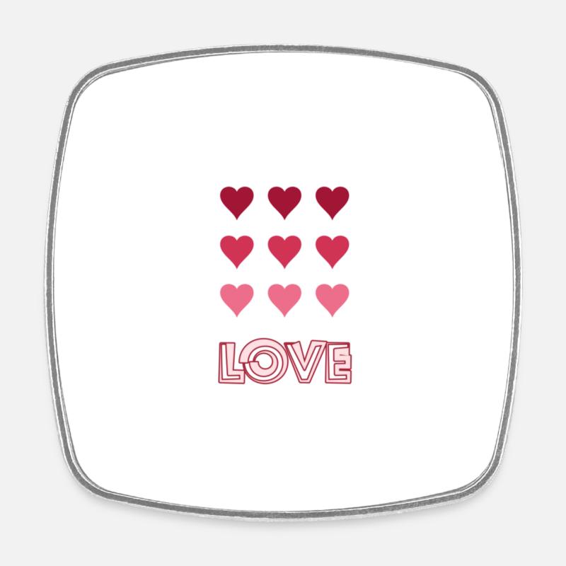 Love - Square fridge magnet - white