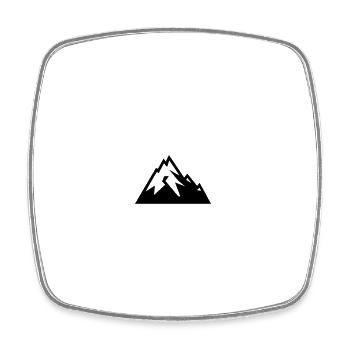 mountain - Square fridge magnet - white - Front