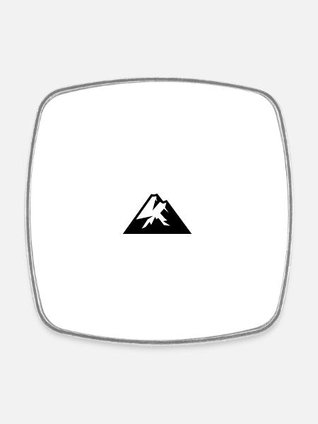 Berg - Viereckiger Kühlschrankmagnet - Weiß