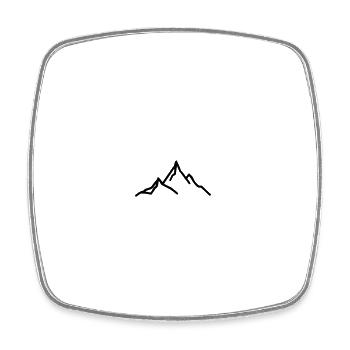 mountain - Square fridge magnet - white - Front