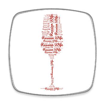 Russian Wife Happy Life Russian Women Russia - Square fridge magnet - white - Front