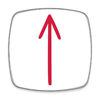 Arrow shape DIY yourself - Square fridge magnet - white - Front