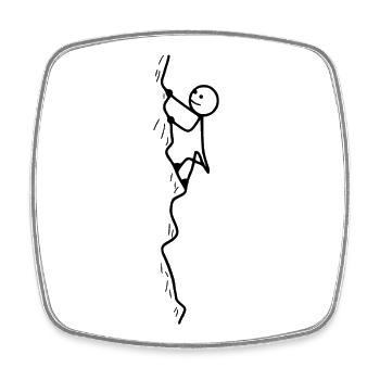 bouldering - Square fridge magnet - white - Front