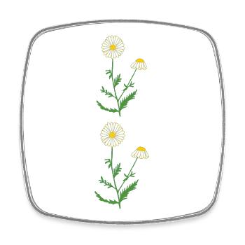 camomile - Square fridge magnet - white - Front