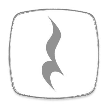 Symbole du repos du quartier de la musique - Magnet carré - blanc - Devant