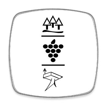 Pfalzlust 2017 - Square fridge magnet - white - Front