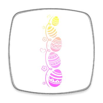 Colorful Easter eggs for Easter - Square fridge magnet - white - Front