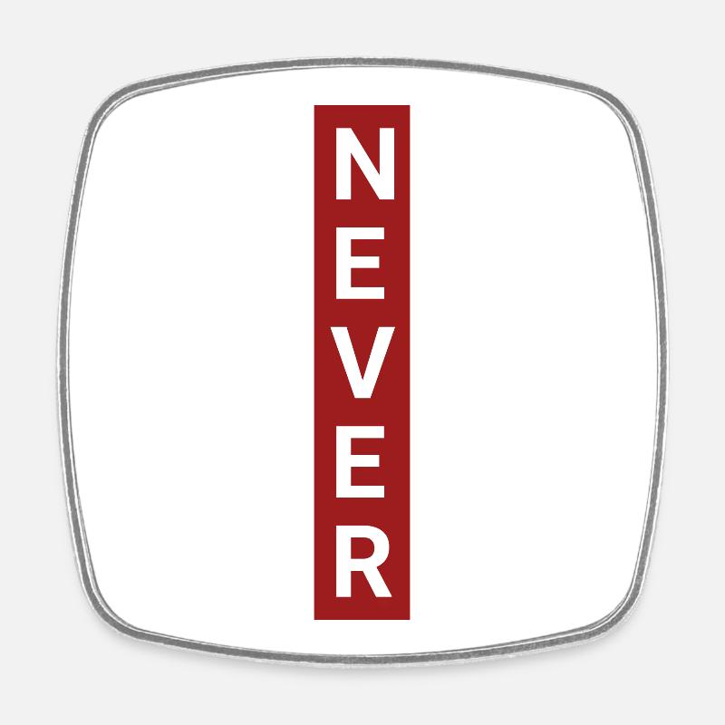 Null Bock,Never ,kein Bock Motivation - Viereckiger Kühlschrankmagnet - Weiß