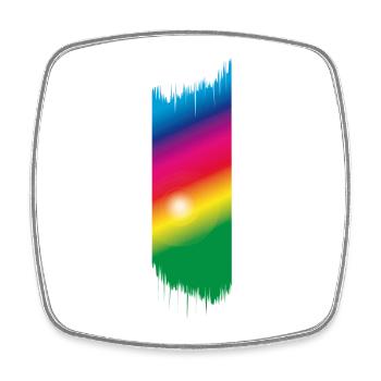 Farbspektrum - Rainbow - Viereckiger Kühlschrankmagnet - Weiß - Vorne