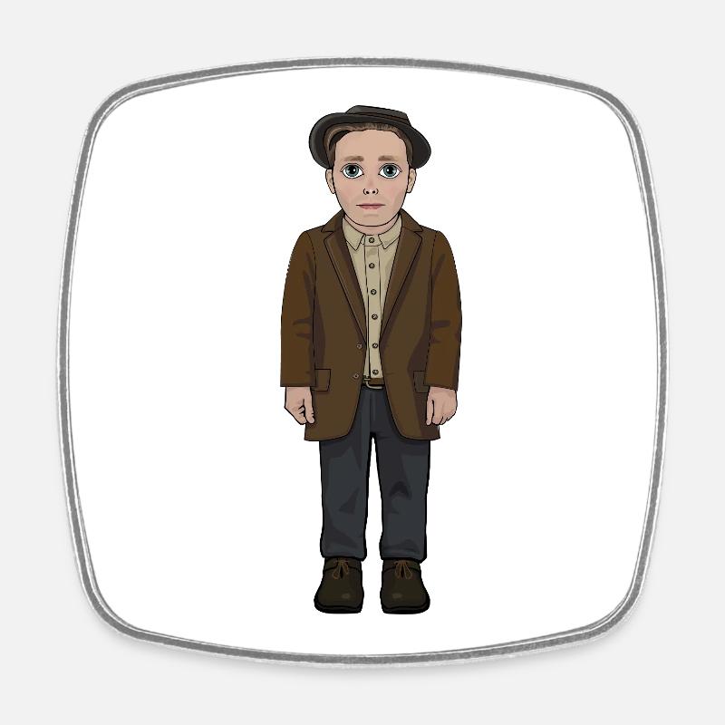 Joe Hill - Square fridge magnet - white