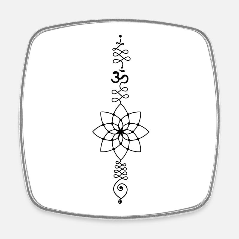 OM Totem – Power of Inner Silence - Square fridge magnet - white