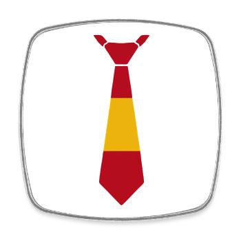 Conception de cravate de drapeau allemand - Magnet carré - blanc - Devant