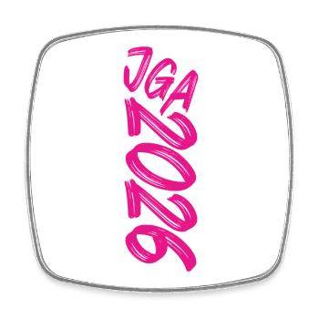 Jga 2026 - Viereckiger Kühlschrankmagnet - Weiß - Vorne