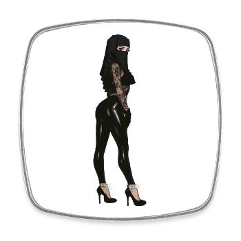 Noir Latex Femme Fatale - Square fridge magnet - white - Front