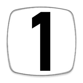 1. 1 year. 1st ANNIVERSARY. 1 YEAR ANNIVERSARY - Square fridge magnet - white - Front