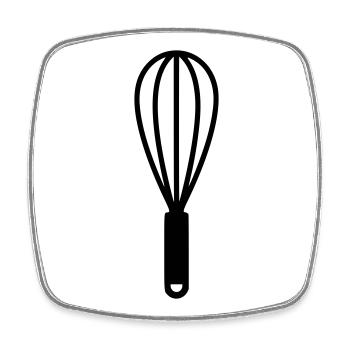 Whisk Whisk Baking - Square fridge magnet - white - Front