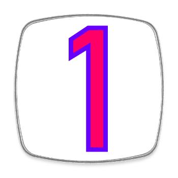1. 1 year. 1st ANNIVERSARY. 1 YEAR ANNIVERSARY - Square fridge magnet - white - Front