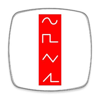 Djing Label Keyboard DJ - Square fridge magnet - white - Front