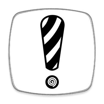 Black & White Spiral Stripes - Square fridge magnet - white - Front