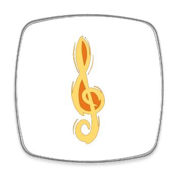 Geigenschlüssel G, handgezeichnet. Musiker - Viereckiger Kühlschrankmagnet - Weiß - Vorne