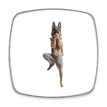 Deutscher Schäferhund - Viereckiger Kühlschrankmagnet - Weiß - Vorne