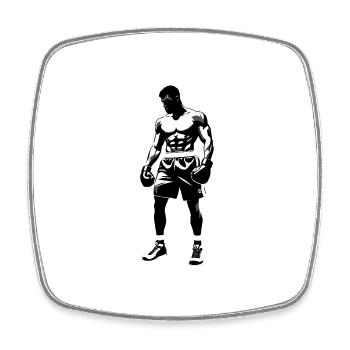 Boxing Fighter - Martial Arts Sports Sticker - Viereckiger Kühlschrankmagnet - Weiß - Vorne