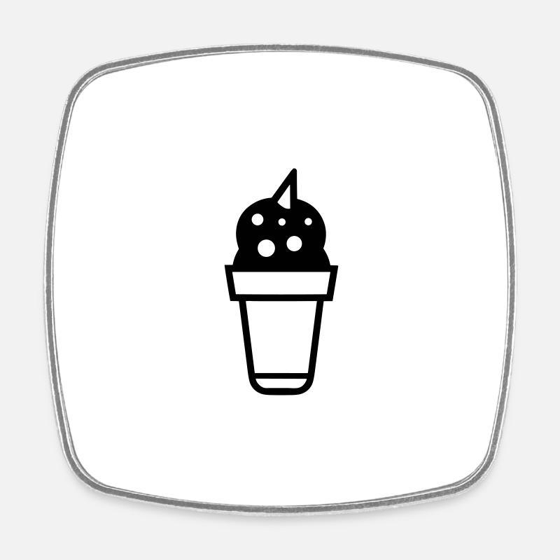 Sundae - Magnet carré - blanc