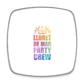Lloret De Mar Party Crew Spruch - Viereckiger Kühlschrankmagnet - Weiß - Vorne