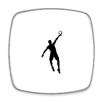 Volleyball Spieler Symbol - Viereckiger Kühlschrankmagnet - Weiß - Vorne