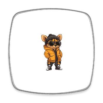 Bande dessinée Hyena Winter - Magnet carré - blanc - Devant