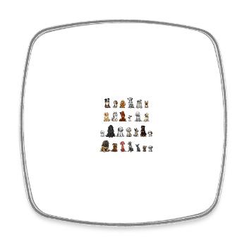 Alphabet canin - Magnet carré - blanc - Devant