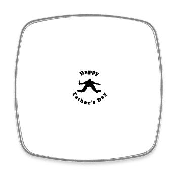Happy Father s Day Coma Drunk Alcohol - Square fridge magnet - white - Front