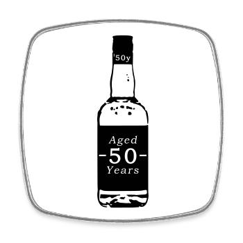 50 Jahre - Whisky - Viereckiger Kühlschrankmagnet - Weiß - Vorne