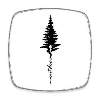 Baum Wandern Outdoor - Viereckiger Kühlschrankmagnet - Weiß - Vorne