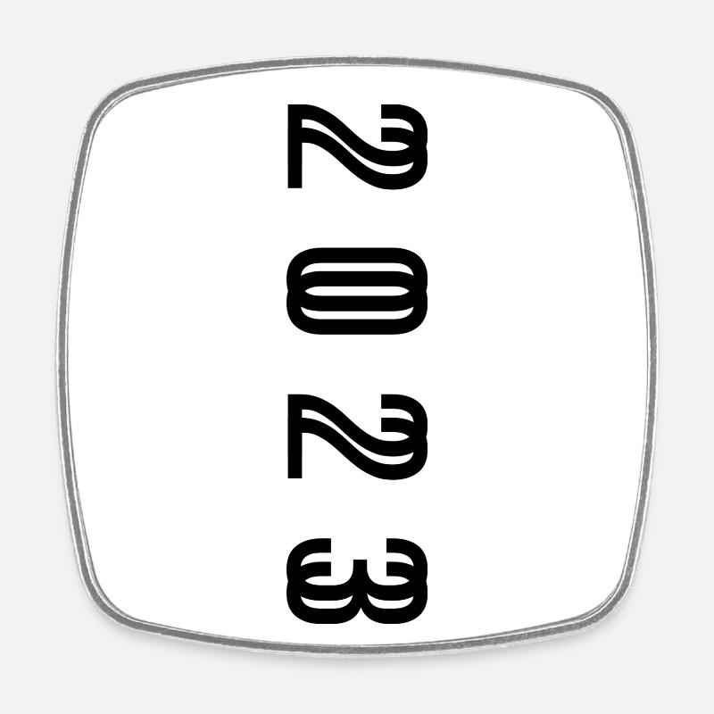 2023 - Square fridge magnet - white