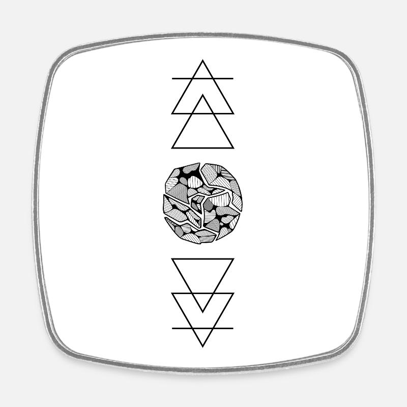 cosmos - Square fridge magnet - white
