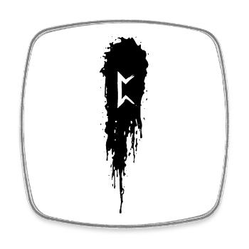 Perthro - Viereckiger Kühlschrankmagnet - Weiß - Vorne