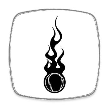 Baseball - Sports - Square fridge magnet - white - Front