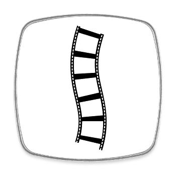 Film - Magnet carré - blanc - Devant
