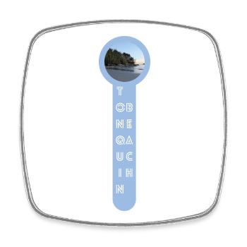 Tonquin Beach 2 - Viereckiger Kühlschrankmagnet - Weiß - Vorne