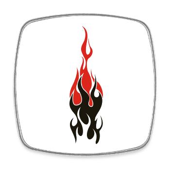 flammen - Viereckiger Kühlschrankmagnet - Weiß - Vorne