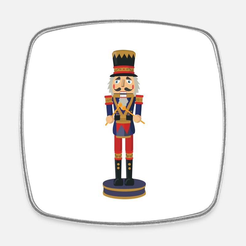 nussknacker nutcracker weihnachten christmas santa - Viereckiger Kühlschrankmagnet - Weiß