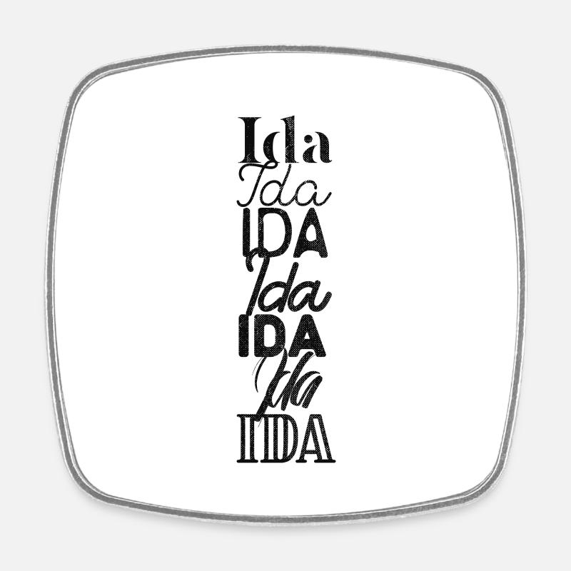 Ida - Square fridge magnet - white