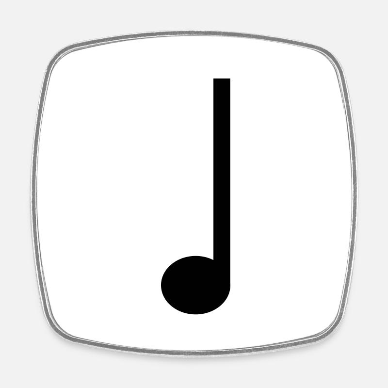Quarter note music - Square fridge magnet - white