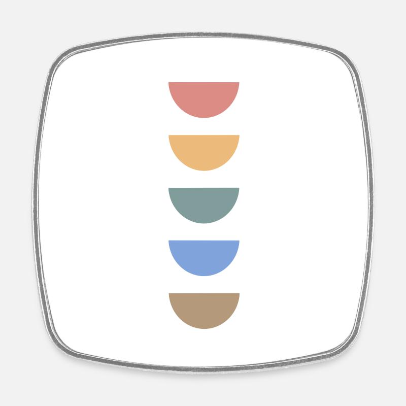 Conception de couleurs rétro - Magnet carré - blanc