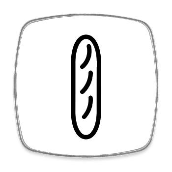 wand - Square fridge magnet - white - Front