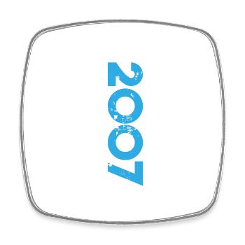 18. Geburtstag Junge Mädchen 18 Jahre 2007 Lustig - Viereckiger Kühlschrankmagnet - Weiß - Vorne