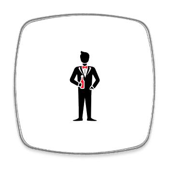 Marié Mariage Enterrement de vie de garçon - Magnet carré - blanc - Devant