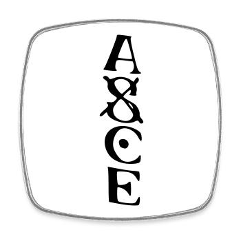 asce - Viereckiger Kühlschrankmagnet - Weiß - Vorne